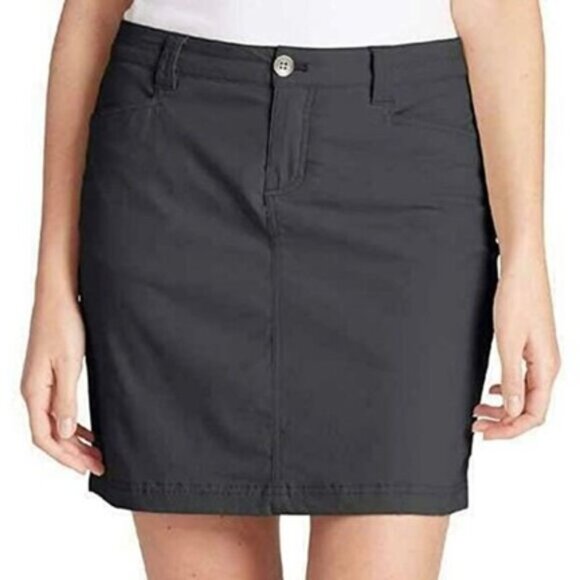 Eddie Bauer Adventurer Skort Skirt Size 12 Gray Mini Activewear Stretch - Picture 3 of 15